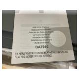 Tangkula Bathroom Medicine Cabinet with Mirror, Wall Mounted Wooden Hanging Organizer with Doors and Shelves, Bathroom Wall Mirror Cabinet 5"D x 22"W x 23"H (Mirror Doors, Gray)