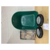 Costway 2 Tire Wheelbarrow Cart Heavy-duty Dolly Utility Cart Green