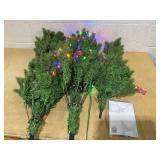 BreeBe - Artificial 7.5FT Christmas Tree with Dual LED Lights  Full & Prelit - Green