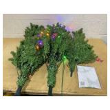 BreeBe - Artificial 7.5FT Christmas Tree with Dual LED Lights  Full & Prelit - Green