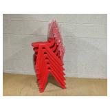 Costway 6-pack Kids Plastic Stackable Classroom Chairs 14" x 13" x 21" (L x W x H)