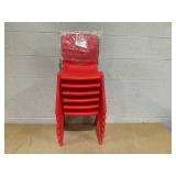 Costway 6-pack Kids Plastic Stackable Classroom Chairs 14" x 13" x 21" (L x W x H)