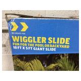 WOW Sports - Wiggler Sprinkler Inflatable Slide - White & Teal Pool Waterslide for Backyard Parties - Fun for Adults & Kids - Garden Hose Attachment for Sprinkler