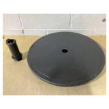 Costway 20 Inches Outdoor Adjustable Umbrella Table 1.5 Inches Umbrella Hole (Only Table and Height Adjustable)