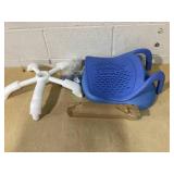 Costway Height-adjustable Ergonomic Kids Chair Breathable Mesh Desk Chair w/ Wheels Mobile Comfortable School Chair for Kids Room Blue (Missing Parts or Pieces)