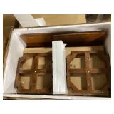 Costway 24.5 Inch Swivel Wooden Bar Stools Set of 2 with Rubber Wood Legs and Low Back (Missing Hardware)