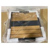 Costway Outdoor Side Table with Umbrella Hole and Storage Shelf for Porch 1.57" umbrella hole Overall Dimensions: 20.5" x 18" x 18"