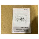 Costway 3 -Piece Rattan 2 Patio Sofa Conversation Set with White Cushions