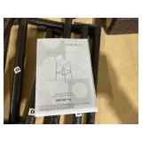 Costway Set of 4 Wicker Brown Metal Frame Stationary Bar Stool Chair with Off-white Solid Seat 20