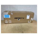 Costway Set of 4 Wicker Brown Metal Frame Stationary Bar Stool Chair with Off-white Solid Seat 20