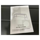 Costway 127cm rubberwood bench with faux leather seat cushion, dining room bench, upholstered bench, walnut