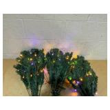 Goplus 5FT Pre-Lit Artificial Christmas Tree Auto-Spread/Close up Branches 11 Flash Modes with Multicolored 150 LED Lights & Metal Stand