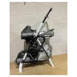 Double Pet Stroller with 2 Detachable Carrier Bags, 4 Lockable Wheels Cat Stroller