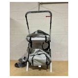 Double Pet Stroller with 2 Detachable Carrier Bags, 4 Lockable Wheels Cat Stroller