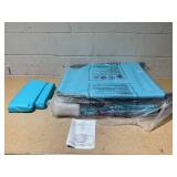 GYMAX Tanning Chair, 350lbs Beach Lounge Chair with Face Hole, Washable Pillow & Carry Strap, Adjustable Folding Chaise Lounge, Layout Lounger for Outside, Patio, Poolside, Lawn (1, Arctic)