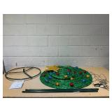 Tangkula 6.5 FT Pop-Up Lighted Christmas Tree, Artificial Xmas with 200 Warm White LED Lights, Collapsible Decoration, Fabric Celebration for Indoors & Outdoors