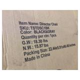 Tall Directors Chair 30" Seat Height, Bar Height Folding Chair with Side Table, Foldable Camping Chair with Side Pocket for Makeup Artist, Sports Event, Supports 400LBS