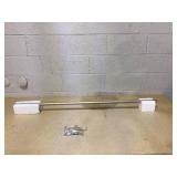 Elrene Cordelia 1" Window Drapery Single Curtain Rod with Globe Ball Finial - Elrene Home Fashions, 48"-86" adjustable rod.