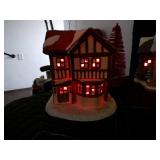 Vintage Ceramic Christmas Town Set of 4