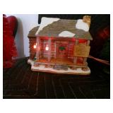 Vintage Ceramic Christmas Town Set of 4