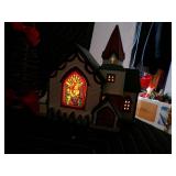 Vintage Ceramic Christmas Town Set of 4