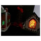 Vintage Ceramic Christmas Town Set of 4