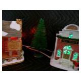 Vintage Ceramic Christmas Town Set of 4