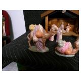 Large Scale 1985 Nativity Scene with Manger.  Collectors Edition.