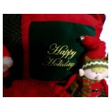 Vintage Christmas Items Handmade Santa & Mrs. Santa & Large Doilie & More