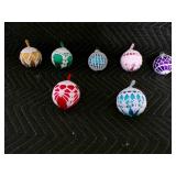Lot of 7 Vintage Collector Hand Crocheted Christmas Ornaments