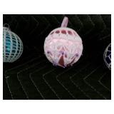 Lot of 7 Vintage Collector Hand Crocheted Christmas Ornaments