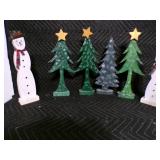 Lot of 8 Smaller Wooden Folk Art Indoor/Outdoor