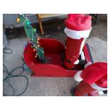 Lot of 6 Large Outdoor Folk Art Wooden Christmas Decor.