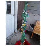 Lot of 6 Large Outdoor Folk Art Wooden Christmas Decor.