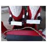 Lot of 6 Large Outdoor Folk Art Wooden Christmas Decor.