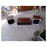 Vintage RCA AM/FM Radio W/Speakers & Turntable