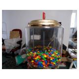 Vintage Commercial  25 Cent Candy Machine with Stand.