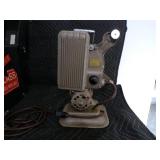 Lot of 3 Antique 16mm Projectors With Nice Screen & Lots of Antique Movies
