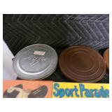 Lot of 3 Antique 16mm Projectors With Nice Screen & Lots of Antique Movies