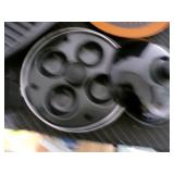 Lot of 3- Roasting Pan, Stovetop Grill & Egg Poacher