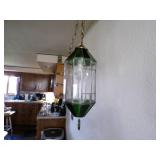 Antique Stain Glass Hanging Lamp