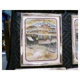 Lot of 9 Vintage Framed Artist Wall Pictures