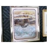 Lot of 9 Vintage Framed Artist Wall Pictures