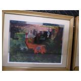 Lot of 9 Vintage Framed Artist Wall Pictures