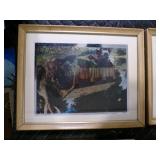 Lot of 9 Vintage Framed Artist Wall Pictures