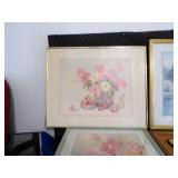 Lot of 6 Vintage Framed Artist Wall Pictures