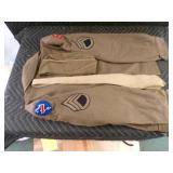 2 Vintage Military Uniforms w/Patches