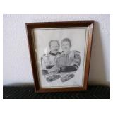 Framed Dale Adkins Sketch