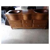 Wooden Dresser w/2 Sinks - Conversion to Vanity
