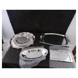 Lot of 6 Large & Small Serving Trays